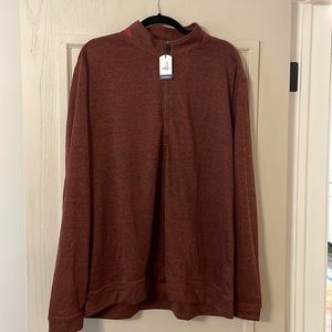 NEW with tags. Johnnie-O quarter zip. Color Red Rock.